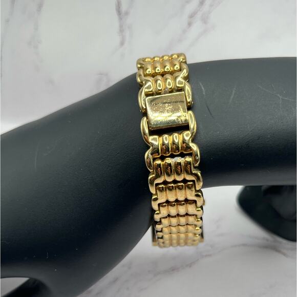 Vintage EJ (Ernest Jones) gold tone and rhinestone watch - Picture 3 of 8